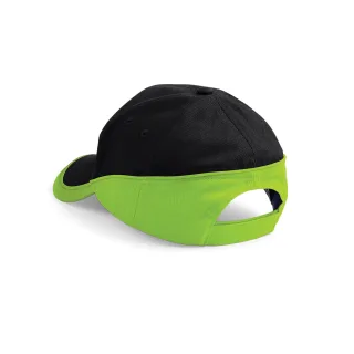 Beechfield - "Teamwear Competition" Kappe (Schwarz/Limone)