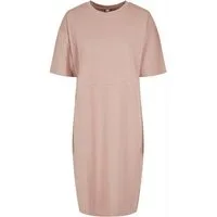 Build Your Brand Rundhalsshirt Damen Organic Oversized Slit T-Shirtkleid