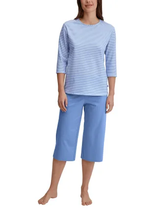 CALIDA - DAMEN Pyjama 3/4 hydrangea blue - Gr. - XL