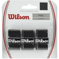 Wilson Griffband Overgrip Pro Sensation 0.4mm (Feel/glatt/leicht haftend) schwarz 3er