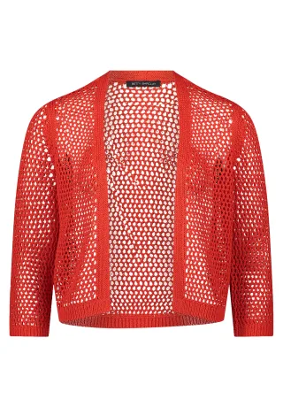 Betty Barclay - Grobstrickjacke Hibiscus Red - Gr. - 42