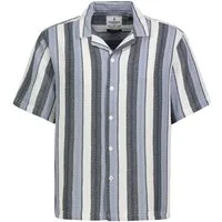 Eight2Nine Kurzarmhemd Herren Kurzes Jacquard Hemd Retro Hemd, Rautenmuster