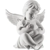 Rosenthal Dekofigur Engel mittel weiss matt Engel mit Katze 10 cm, Figuren