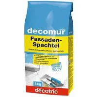 decotric® Spachtelmasse decomur Fassaden-Spachtel Weiß für Außen 5 kg, für Fassadengestaltung und Reparaturarbeiten im Außenbereich