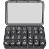 Wellgro Pillendose Große Tablettenbox für 7 Tage