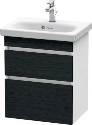 Duravit DuraStyle Waschtischunterbau wandhängend Eiche Schwarz & Weiß Matt 500x368x610 mm - DS640301 DS640301618