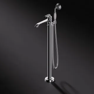 Steinberg Serie 355 Freistehende Wannen-Armatur, Chrom / Nero Marquina 355 1162