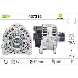 Valeo Lichtmaschine Audi Seat Skoda VW 437315