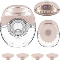lionelo Elektrische Milchpumpe FIDI FREE SLIM, Set, Komplett-Set, 4 Trichtergrößen, 3-phasig/≤40 dB/214 g/150 ml/USB-C/4 Trichtergrößen