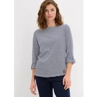 bonprix Langarmshirt bequeme Passform, Langarm, für Alltag, aus reiner Baumwolle