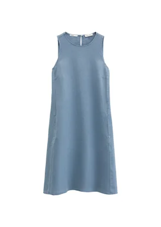 Marc OPolo Casual - Leinen-Etuikleid shaped Bright Sea - Gr. - 44