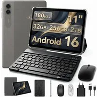 KOBONA T70 11 Zoll Android 16 256GB mit Tastatur & Stift Tablet (Android 16, 90Hz, 8000mAh, octa-core, 32(8+24)GB, Gemini KI)