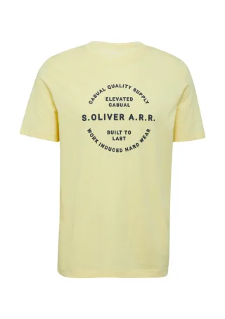 s.Oliver Red Label - Jersey-T-Shirt aus Baumwolle mit Frontprint gelb - Gr. - S