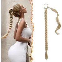 LuxusKollektion Kunsthaar-Extension 66cm Blond Gemischt Braid Extensions Pferdeschwanz Haarverlängerung