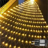 LMaxhome LED-Lichternetz Lichterkette Lichtervorhang Weihnachts Deko für Büsche Garten Zäune, 660-flammig, Mesh Lichterkette Netz mit 8 Modi Timer, 1,5x1,5m/2x2m/3x2m/6x4m
