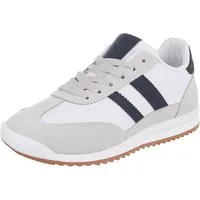 Ital-Design Damen Sneaker mit Schnürung und Profilsohle Sneaker (91742577) Flach Sneakers Low in Weiß