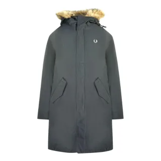 Fred Perry - Schwarze Parkajacke Mit Kapuze