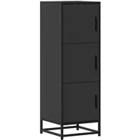 vidaXL Highboard Highboard Schwarz 35,5x35x106,5 cm Holzwerkstoff und Metall (1 St)