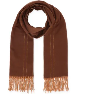 Halsüberkopf Accessoires - 65x200 Schal Uni Stitch braun - Gr. - OS