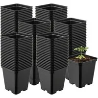 Garronda Blumentopf Kunststoff eckig mit Drainagelöchern Blumentopf für Garten GD-0199 (100 St., 100er Set)