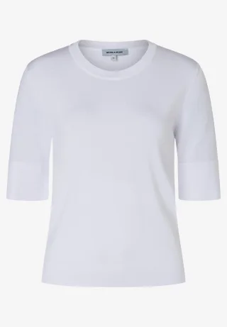 MORE & MORE - Feinstrick-Pullover weiß - Gr. - 40