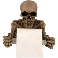 Geschenkestadl Toilettenpapierhalter Toilettenpapierhalter Totenkopf Pilot Wandaufhängung ca 21x18,5cm Bad