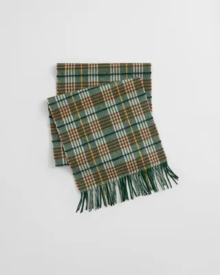 GANT - Karierter Wollschal grass green - Gr. - OS