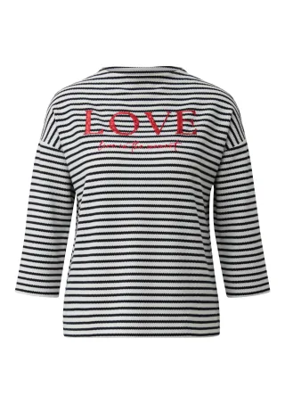 s.Oliver BLACK LABEL - Sweatshirt creme/schwarz - Gr. - 36