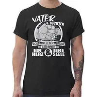 Shirtracer T-Shirt Papa und Tochter Immer ein Herz & eine Seele Sprüche Statement mit Spruch