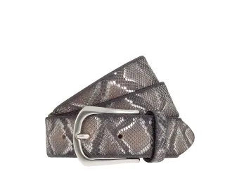 B.BELT - Sabia - 35 mm Gürtel schwarz-silbermetallic - Gr. - 80