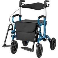 COSTWAY Rollator, mit Luftbereifung & faltbar, Aluminium, bis 140 kg