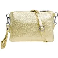 Caspar Clutch Kleine Leder Clutch Damen Abendtasche - CLASSIC LINE - Modell No.852, leicht, elegant & unempfindlich - 100% Echtleder - Handmade in Italy