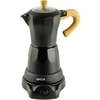 Jocca Espressomaschine Nature Line Schwarz Kafeemaschine für 6 Tassen und Warmhaltefunktion, Moderner Stil, Campingtauglich, Einfache Handhabung, 480W
