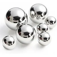 Spetebo Dekokugel Edelstahl silber glänzend für Zierbrunnen 8 / 6 / 4 cm (Set, 7 St., 1), im Wasser reflektieren die schwimmenden Kugeln
