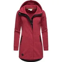 Ragwear Langjacke Letty Intl. Sportliche Kapuzenjacke mit Kunstleder-Elementen