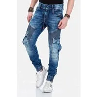 Cipo & Baxx Cargojeans Jeans mit elastischen Bündchen am Saum, CD-446