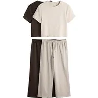 The Set Top & Hose The Set Kurzarm-T-Shirts + Jogginghose im 2er-Pack (4-tlg)