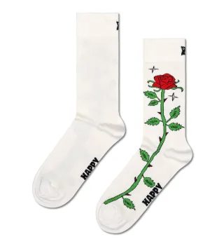 happy socks - Rose Sock Weiß - Gr. - 38