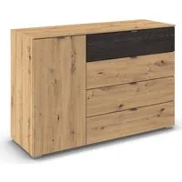 rauch Kombikommode Sideboard Kombikommode Schubladenkommode APOLLON (Breite 120 cm, Höhe 81 cm), 1 Tür, 4 breite Schubladen, Einlegeböden verstellbar MADE IN GERMANY