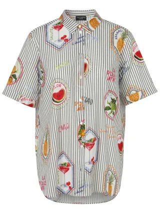 VIA APPIA DUE - Bluse Hemdkragen 1/2 Arm Druck dunkelkhaki multicol - Gr. - 50