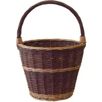 Dehner Weidenkorb Erntekorb mit Tragegriff, Ø 38 cm, Höhe 53 cm, als Erntekorb, Kaminkorb oder zur Dekoration geeignet