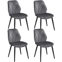 Yaheetech Küchenstuhl (4 St), Esszimmerstühle 4er Set Polsterstuhl für Küche/Esszimmer