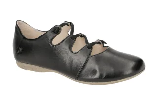 Josef Seibel Damen Slipper FIONA 04 schwarz Echtleder Gummisohle runde Schuhform