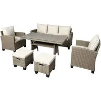BRAST Gartenlounge-Set Delight, bis zu 7 Personen, viele Farben, inkl. extra Dicke Kissen, TÜV geprüft,Outdoor Loungemöbel Sitzgruppe
