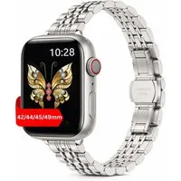 S&T Design Smartwatch-Armband Armband für Apple Watch Edelstahl Ersatzarmband, Kompatibel mit Apple Watch 38 / 40 / 41/ 42 / 44 / 45 / 46 / 49 Metall