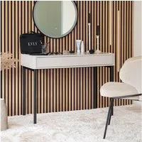 HOME DELUXE Schminktisch PAOLA - 100 x 45 x 74,5 cm, mit Soft-Close-Schubladen, Kosmetiktisch, Schreibtisch
