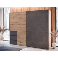 FORTE Schwebetürenschrank Schwebetürenschrank, Stauraum, Schubkästen, erhältlich in 2 Dekoren