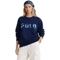 Polo Ralph Lauren Sweatshirt Damen Pullover mit besticktem Perlen Bead Logo "Authentifizierung per Ralph Lauren QR-Code möglich"