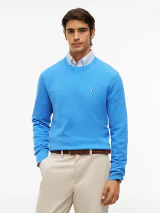 ESSENTIAL STRUCTURE CREW NECK Blue Spell - Gr. - M