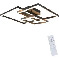 Nettlife LED Deckenleuchte LED Deckenleuchte quadratische Rahmen, Dimmbar mit Fernbedienung, LED fest integriert, Warmweiß, Neutralweiß, Kaltweiß, für Wohnzimmer Schlafzimmer Küche Flur Büro Esszimmer